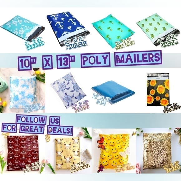 Other - 180 Mix 10x13 Poly Mailers (15 ea)